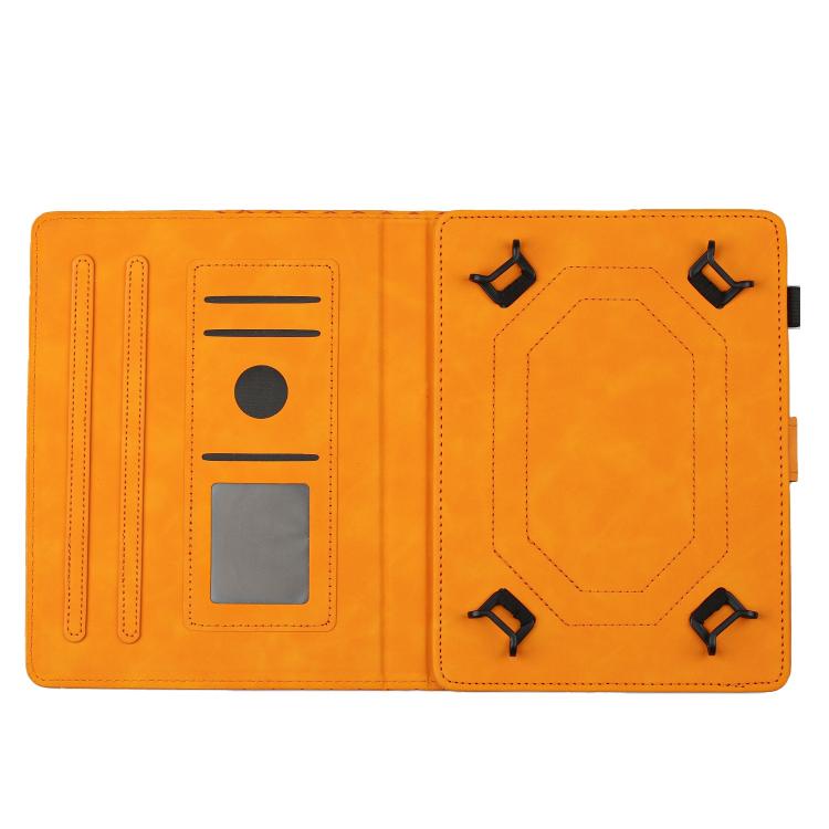 7 inch Honeycomb Embossed Leather Smart Tablet Case(Yellow) by bashfashion