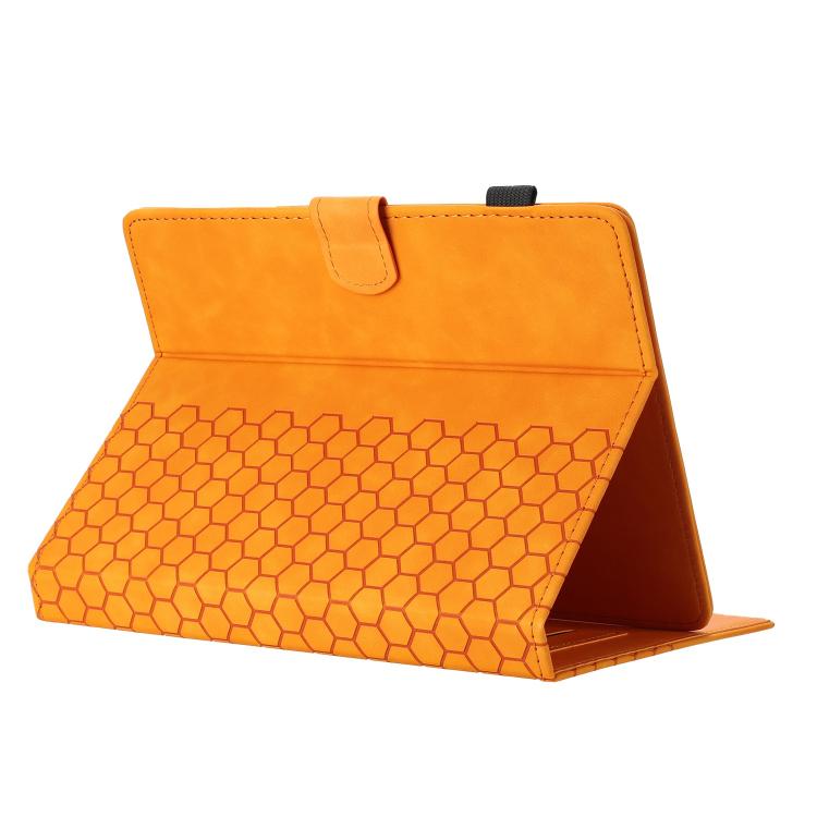 7 inch Honeycomb Embossed Leather Smart Tablet Case(Yellow) by bashfashion