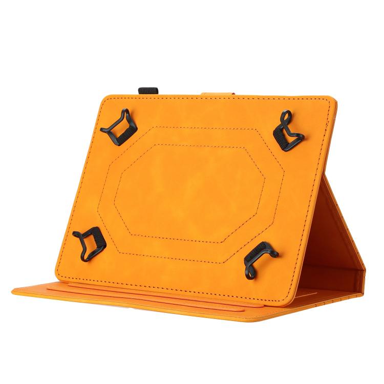 7 inch Honeycomb Embossed Leather Smart Tablet Case(Yellow) by bashfashion