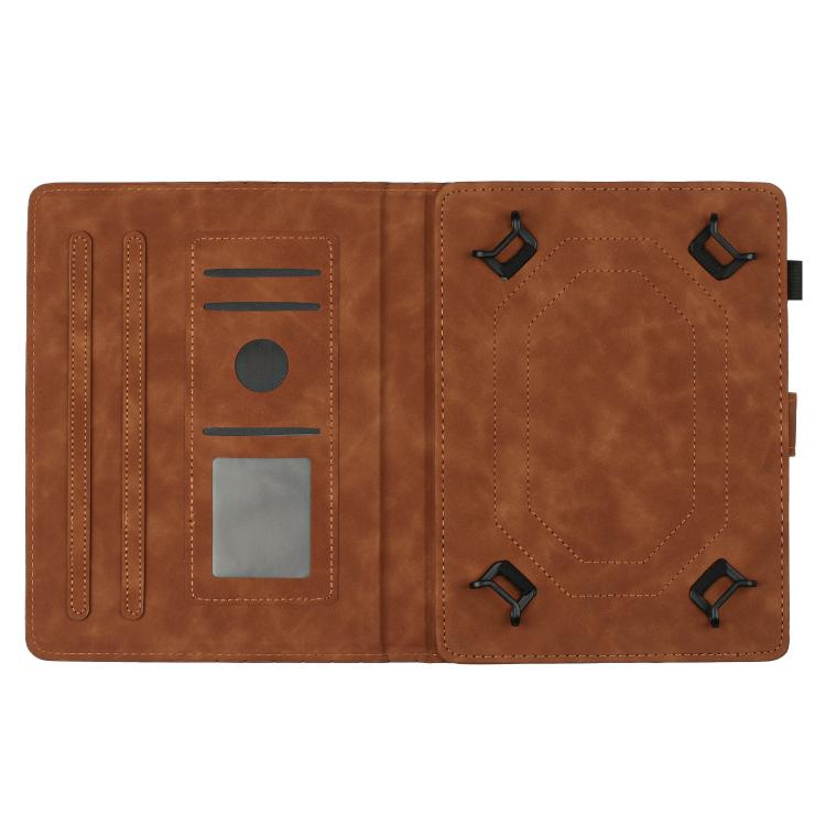 10 inch Honeycomb Embossed Leather Smart Tablet Case(Brown) by bashfashion