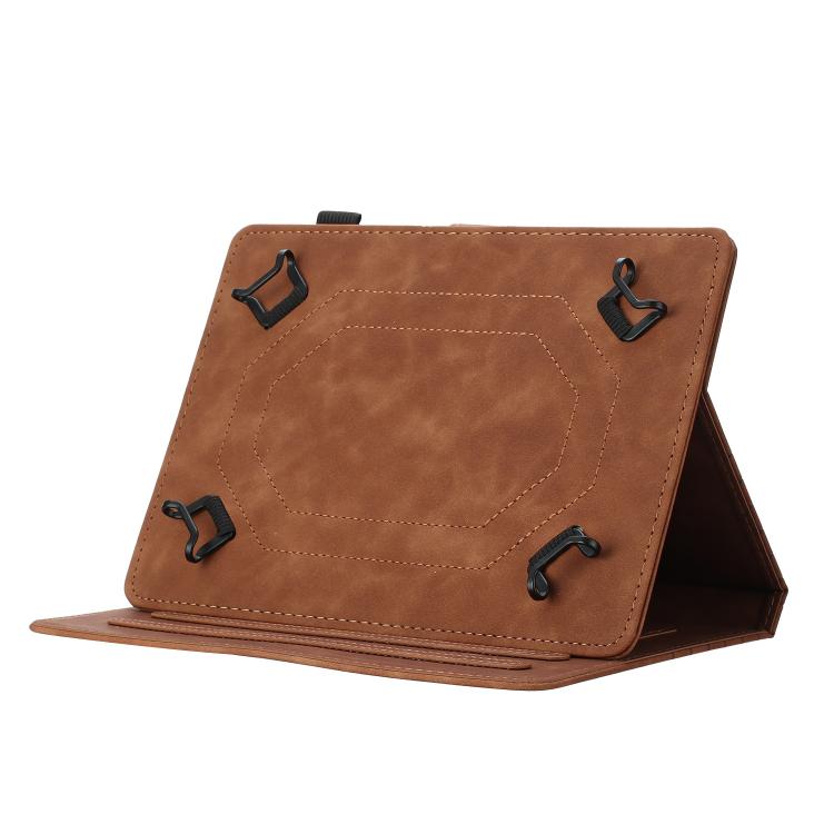 10 inch Honeycomb Embossed Leather Smart Tablet Case(Brown) by bashfashion