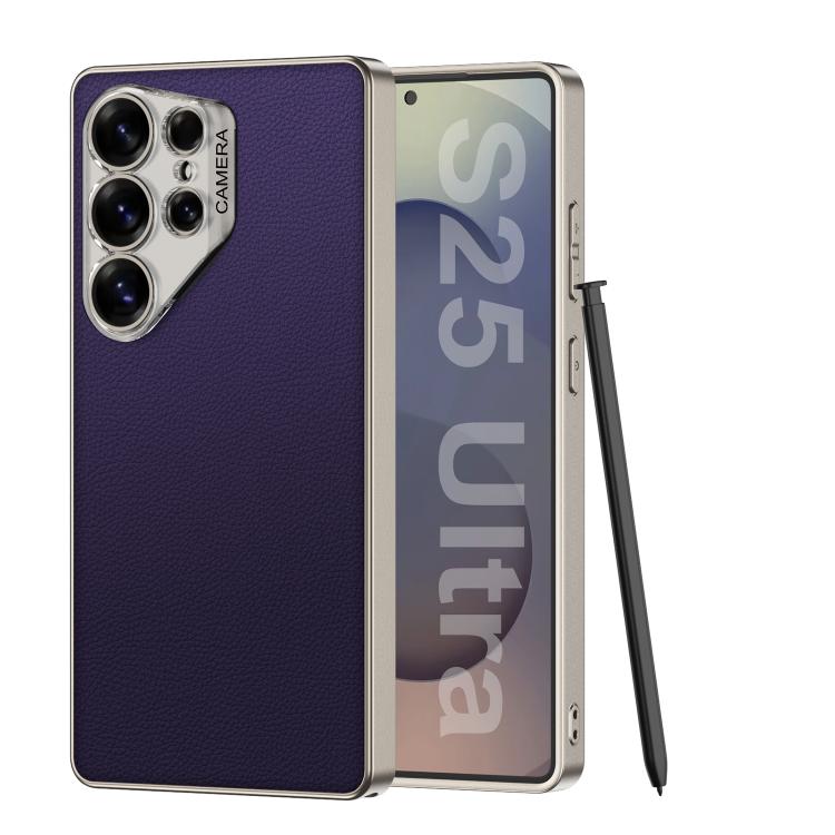 For Samsung Galaxy S25 Ultra 5G GKK Ruijie Leather Ultra-thin Phone Case, Not Included Pen(Purple) by GKK