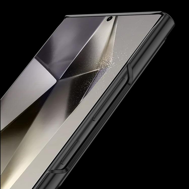 For Samsung Galaxy S23 Ultra 5G GKK Mech Style Ultra-thin Folding Holder Phone Case, Not Included Pen(Mountain Gray) by GKK