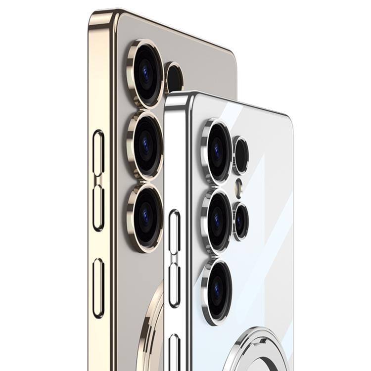 For Samsung Galaxy S25 Ultra 5G GKK PC Phone Case with Magnetic Rotating Holder, Not Included Pen(Black) by GKK