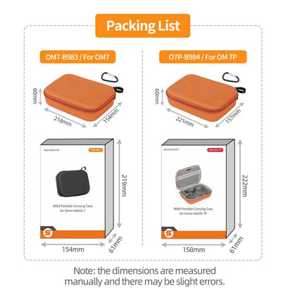 For DJI Osmo Mobile 7P Sunnylife Portable Carrying Case Mini Bag Handbag(Orange) by Sunnylife