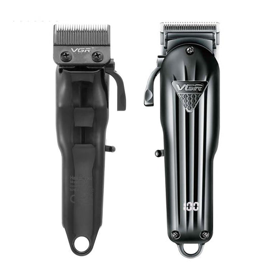 VGR VGR-282 4-gear Fine-tuning Digital Display USB Electric Hair Clipper(Black) by VGR