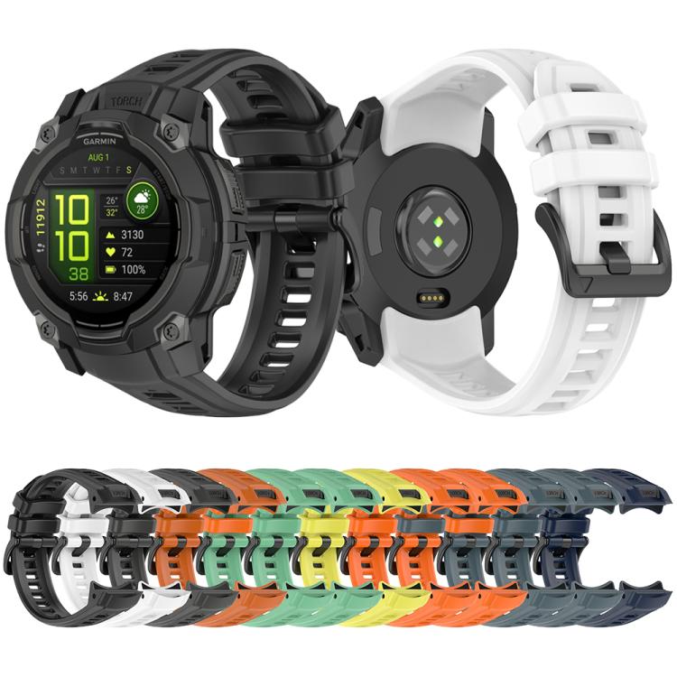 For Garmin Instinct 3 AMOLED / Solar 50mm Silicone Breathable Watch Band Wristband(Dark Orange) by bashfashion