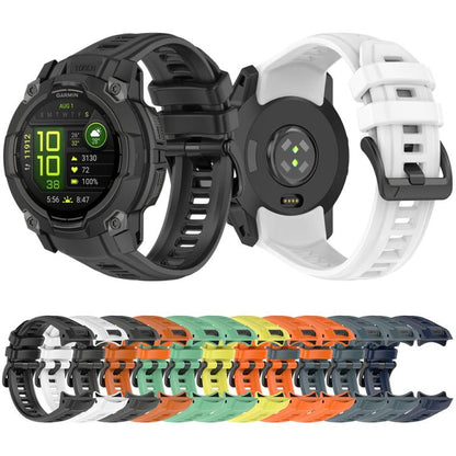 For Garmin Instinct 3 AMOLED / Solar 50mm Silicone Breathable Watch Band Wristband(Dark Orange) by bashfashion