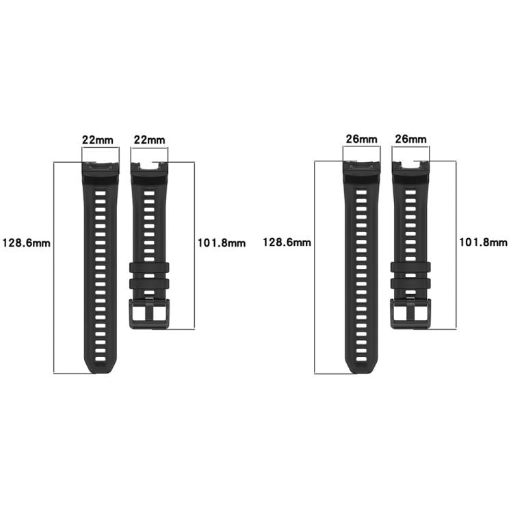 For Garmin Instinct 3 AMOLED / Solar 50mm Silicone Breathable Watch Band Wristband(Dark Orange) by bashfashion