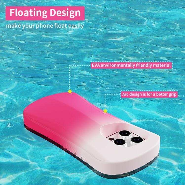 For iPhone 16 Pro YOYOISLES Ocean Series EVA Curved Phone Case(Pink White) by YOYOISLES