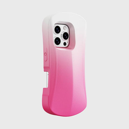 For iPhone 16 YOYOISLES Ocean Series EVA Curved Phone Case(Pink White) by YOYOISLES