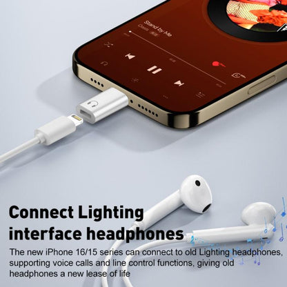 Type-C Male to 8 Pin Female Hi-Fi Audio Earphone Adapter(White) by bashfashion