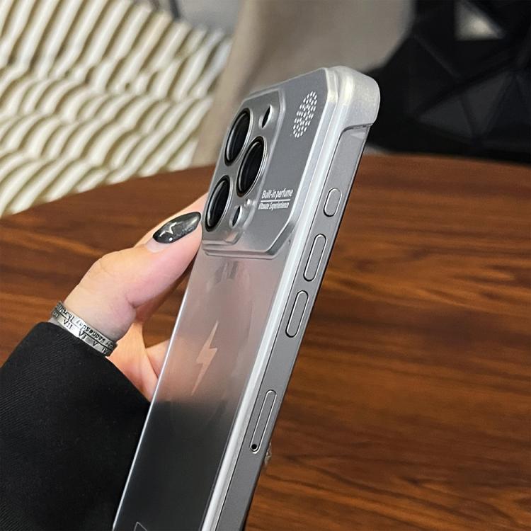 For iPhone 15 Plus Frameless Aromatherapy MagSafe Magnetic PC Phone Case(Titanium Grey) by bashfashion