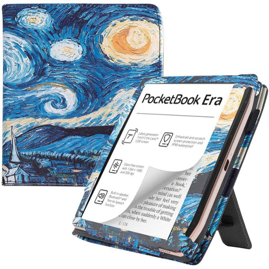 For Pocketbook Era PB700 Painted Leather Hand Rest Holder Smart Tablet Case(Starry Sky) by bashfashion