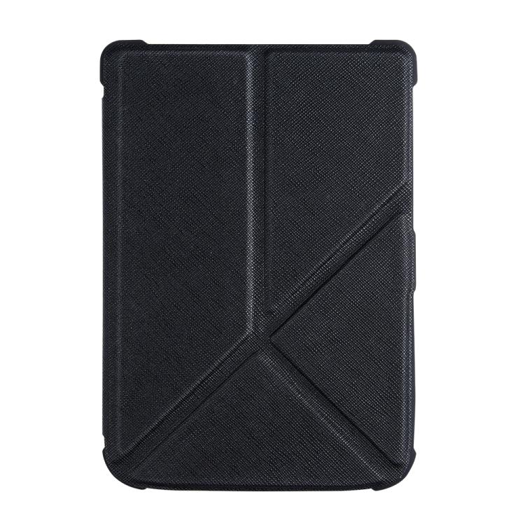For Pocketbook B606 628 633 632 627 616 Cross Texture Deformation TPU Leather Smart Tablet Case(Black) by bashfashion