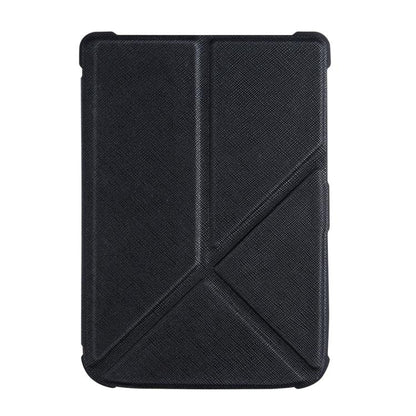 For Pocketbook B606 628 633 632 627 616 Cross Texture Deformation TPU Leather Smart Tablet Case(Black) by bashfashion