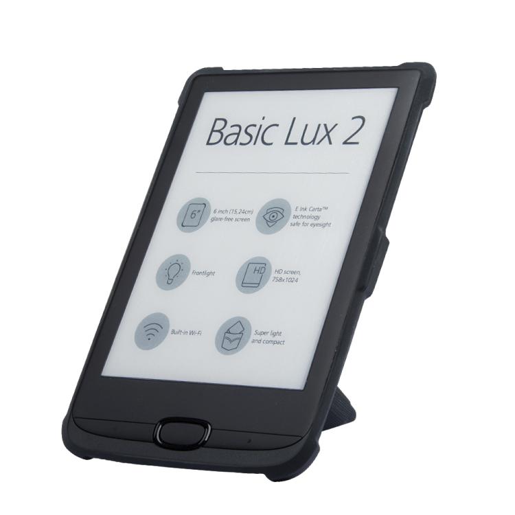 For Pocketbook B606 628 633 632 627 616 Cross Texture Deformation TPU Leather Smart Tablet Case(Black) by bashfashion