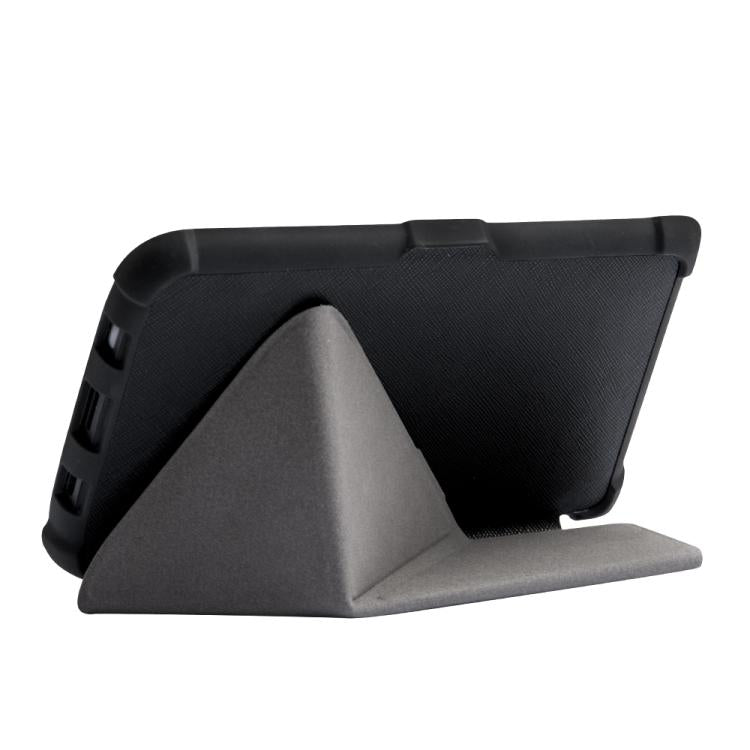 For Pocketbook B606 628 633 632 627 616 Cross Texture Deformation TPU Leather Smart Tablet Case(Black) by bashfashion