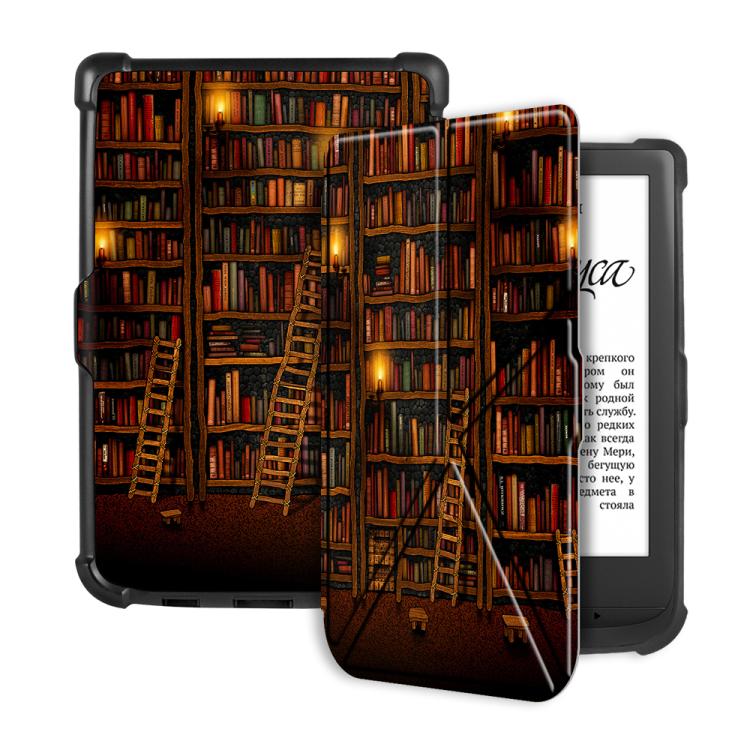 For Pocketbook B606 628 633 632 627 616 Painting Deformation TPU Leather Smart Tablet Case(Library) by bashfashion