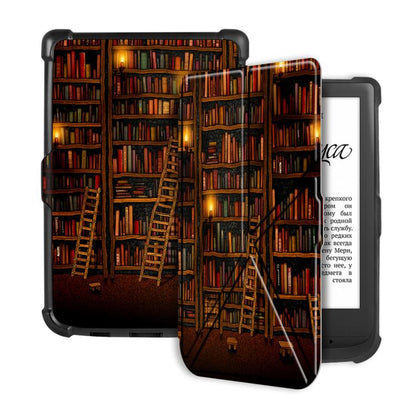 For Pocketbook B606 628 633 632 627 616 Painting Deformation TPU Leather Smart Tablet Case(Library) by bashfashion