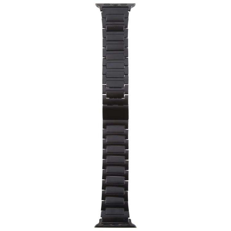 For Apple Watch 46mm / 49mm / 45mm / 44mm I-Shaped Folding Magnetic Buckle Metal Watch Band(Black) by bashfashion