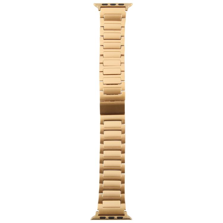 For Apple Watch 46mm / 49mm / 45mm / 44mm I-Shaped Folding Magnetic Buckle Metal Watch Band(Gold) by bashfashion