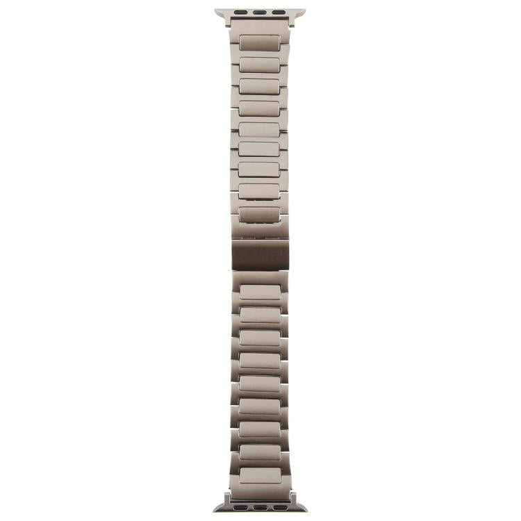 For Apple Watch 46mm / 49mm / 45mm / 44mm I-Shaped Folding Magnetic Buckle Metal Watch Band(Titanium Color) by bashfashion