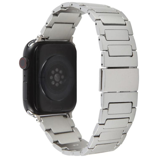 For Apple Watch 46mm / 49mm / 45mm / 44mm I-Shaped Folding Magnetic Buckle Metal Watch Band(Silver) by bashfashion