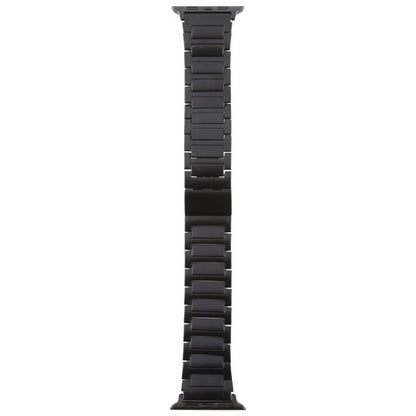 For Apple Watch 42mm / 41mm / 40mm / 38mm I-Shaped Folding Magnetic Buckle Metal Watch Band(Black) by bashfashion