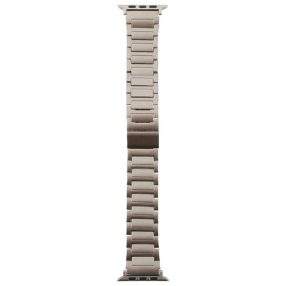 For Apple Watch 42mm / 41mm / 40mm / 38mm I-Shaped Folding Magnetic Buckle Metal Watch Band(Titanium Color) by bashfashion
