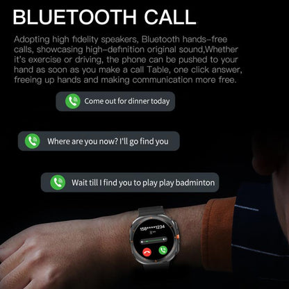 X7 1.51 inch IPS Screen Bluetooth Smart Watch Supports Healthy Monitoring(Black) by bashfashion