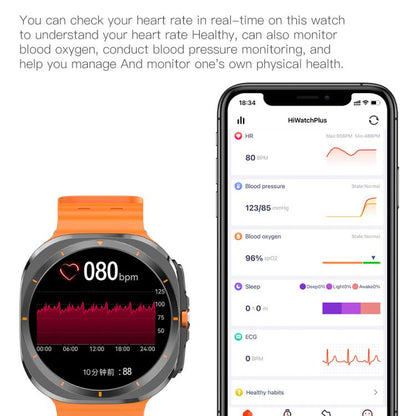 X7 1.51 inch IPS Screen Bluetooth Smart Watch Supports Healthy Monitoring(Black) by bashfashion