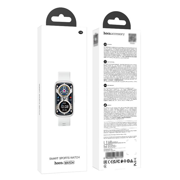hoco Y25 1.47 inch Screen IP68 Waterproof Smart Sports Watch(Silver) by hoco
