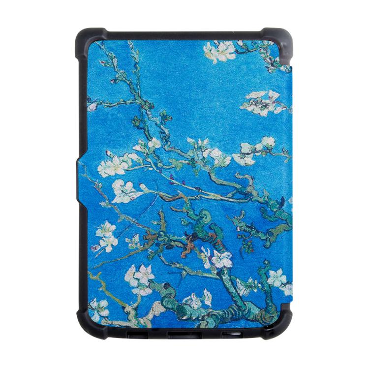 For Pocketbook B606 628 633 632 627 616 Painting TPU Leather Smart Tablet Case(Plum Blossom) by bashfashion