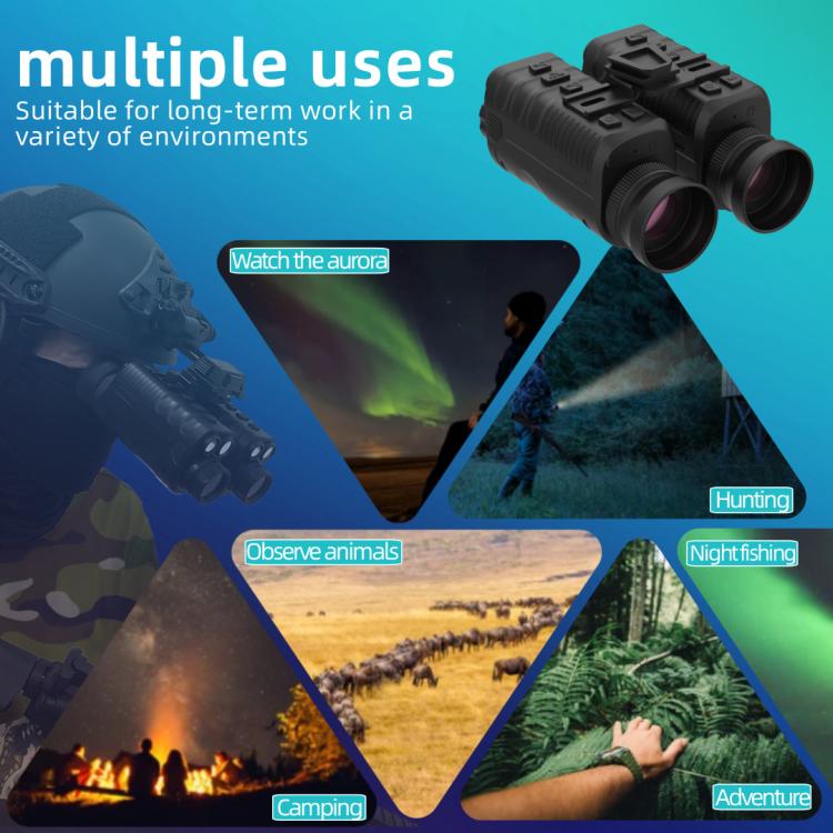 NVG07S Outdoor 4K 1.39 inch OLED Round Screen Monocular Head-mounted Infrared Night Vision Device by bashfashion