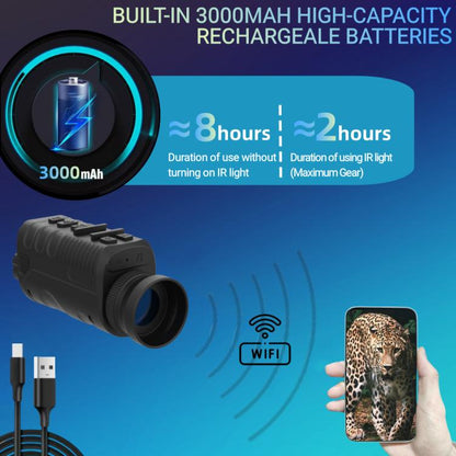 NVG07S Outdoor 4K 1.39 inch OLED Round Screen Monocular Head-mounted Infrared Night Vision Device by bashfashion