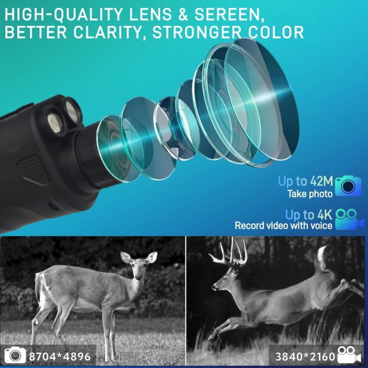 NVG07S Outdoor 4K 1.39 inch OLED Round Screen Monocular Head-mounted Infrared Night Vision Device by bashfashion