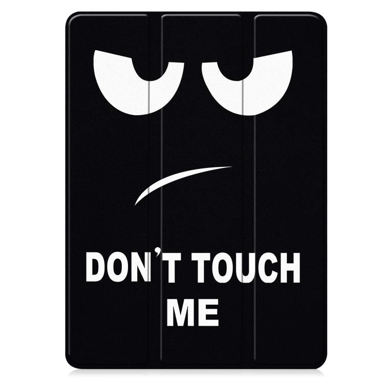 For OnePlus Pad 2 Custer Painted 3-Fold Holder Smart Leather Tablet Case(Big Eye Me) by bashfashion