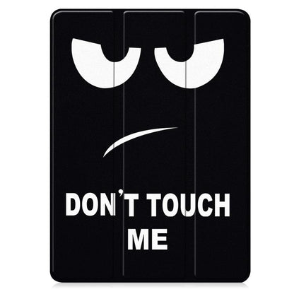 For OnePlus Pad 2 Custer Painted 3-Fold Holder Smart Leather Tablet Case(Big Eye Me) by bashfashion