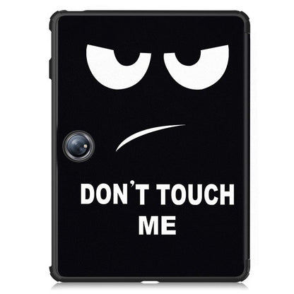 For OnePlus Pad 2 Custer Painted 3-Fold Holder Smart Leather Tablet Case(Big Eye Me) by bashfashion