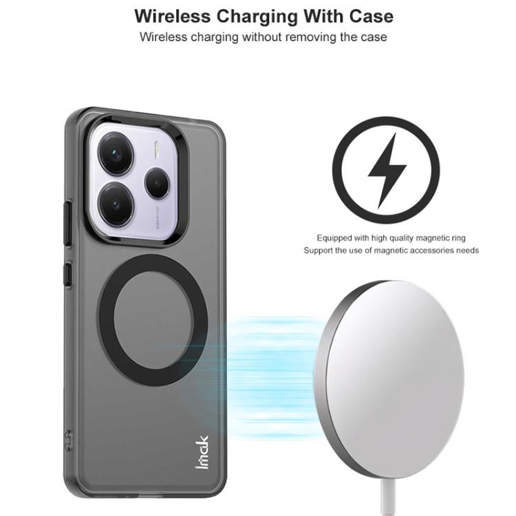 For Redmi Note 14 5G IMAK Chocolate Series TPU + PET MagSafe Phone Case(Black) by imak