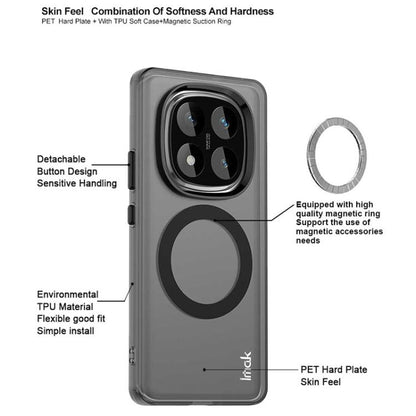 For Redmi Note 14 Pro 5G IMAK Chocolate Series TPU + PET MagSafe Phone Case(Black) by imak