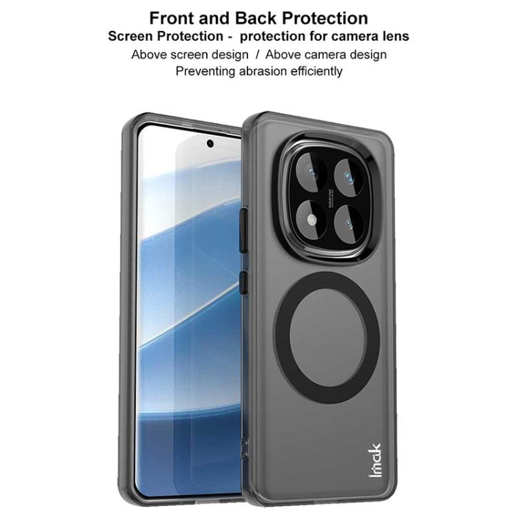 For Redmi Note 14 Pro+ 5G IMAK Chocolate Series TPU + PET MagSafe Phone Case(Black) by imak