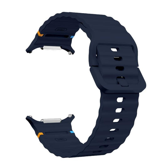 For Samsung Galaxy Watch Ultra 47mm / Ultra 2025 Kalebol Wave-stitched Silicone Strap(Midnight Blue) by Kalebol