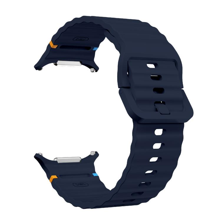 For Samsung Galaxy Watch Ultra 47mm / Ultra 2025 Kalebol Wave-stitched Silicone Strap(Midnight Blue) by Kalebol