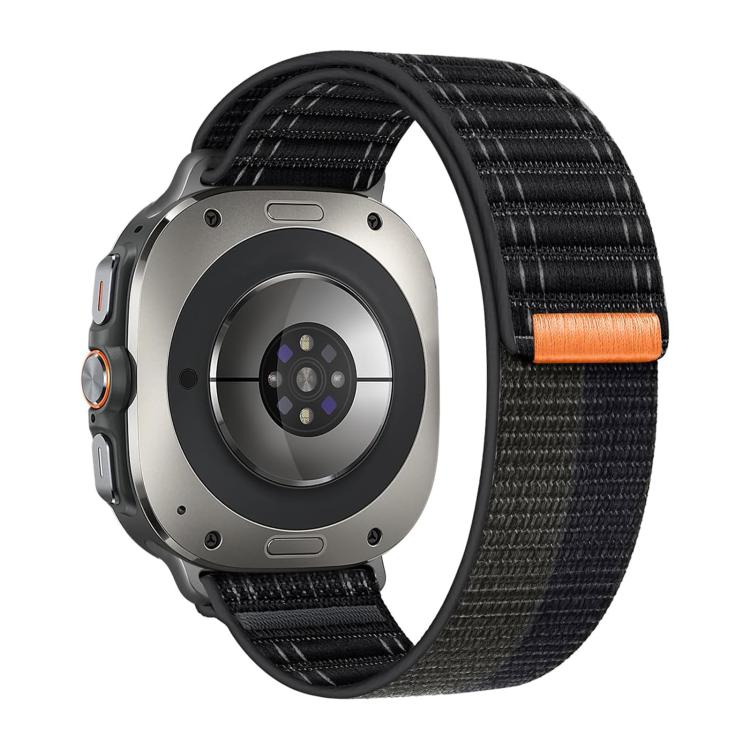 For Samsung Galaxy Watch Ultra 47mm / Ultra 2025 Kalebol Hook and Loop Fastener Nylon Strap(Black) by Kalebol