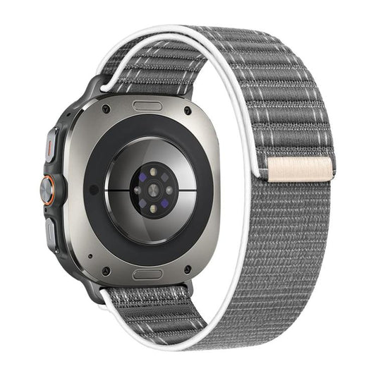 For Samsung Galaxy Watch Ultra 47mm / Ultra 2025 Kalebol Hook and Loop Fastener Nylon Strap(Grey) by Kalebol