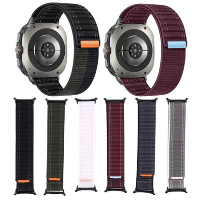 For Samsung Galaxy Watch Ultra 47mm / Ultra 2025 Kalebol Hook and Loop Fastener Nylon Strap(Wine Red) by Kalebol