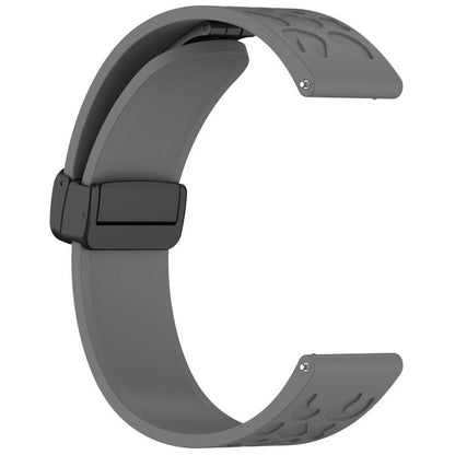 20mm Kalebol Universal Leopard Print Magnetic Folding Buckle Silicone Strap(Space Grey) by Kalebol