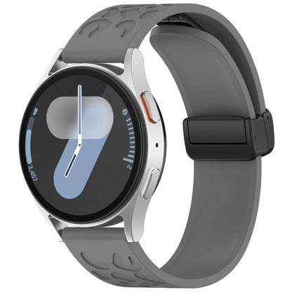 22mm Kalebol Universal Leopard Print Magnetic Folding Buckle Silicone Strap(Space Grey) by Kalebol